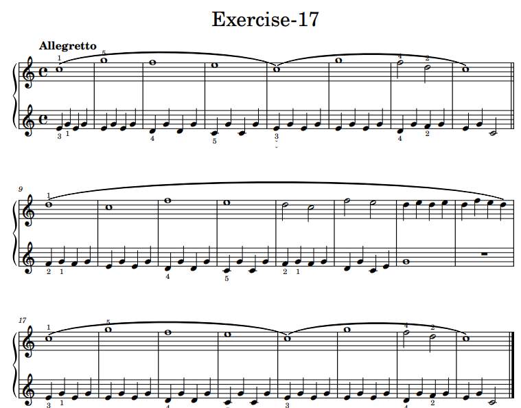 練習曲 17 琴譜