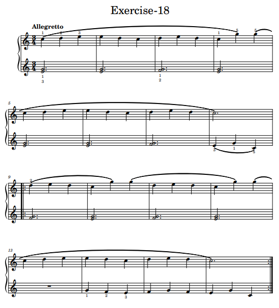 練習曲 18 琴譜